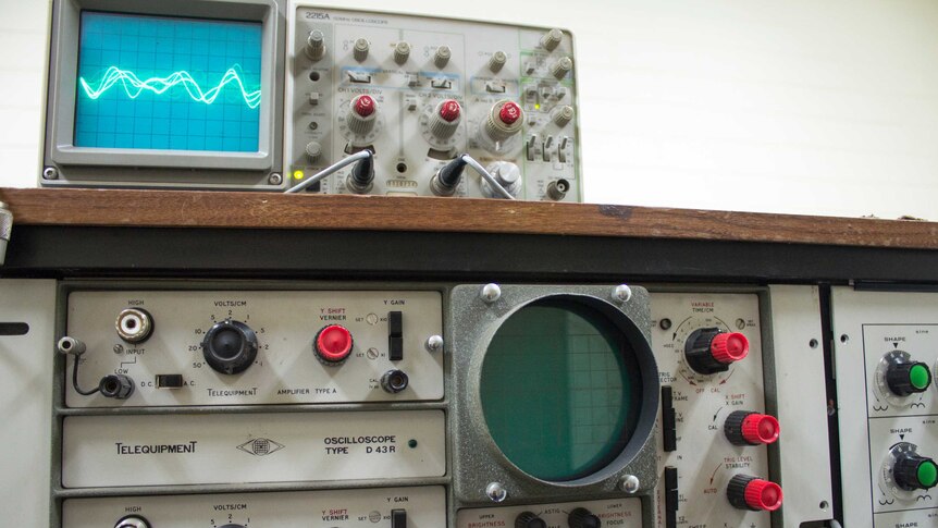A new oscilloscope displays a waveform.