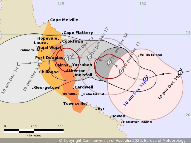 Latest tracking map Cyclone Jasper