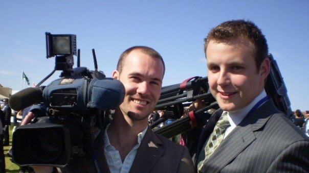 Nine News Perth Chief of Staff David Cooper and Seven News Melbourne reporter Blake Johnson