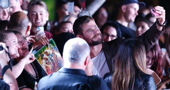 Chris Hemsworth on the red carpet.