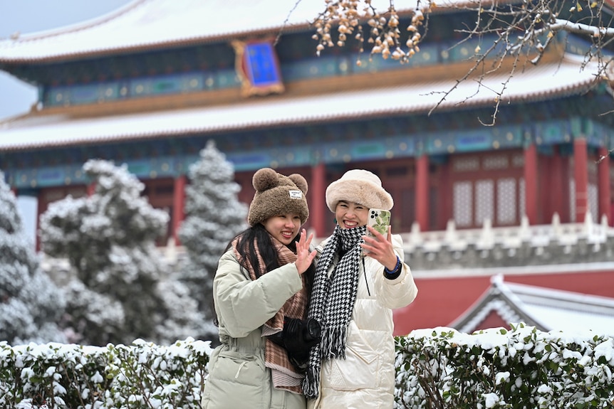 2023年12月10日，北京迎来2023年冬天第一场雪。
