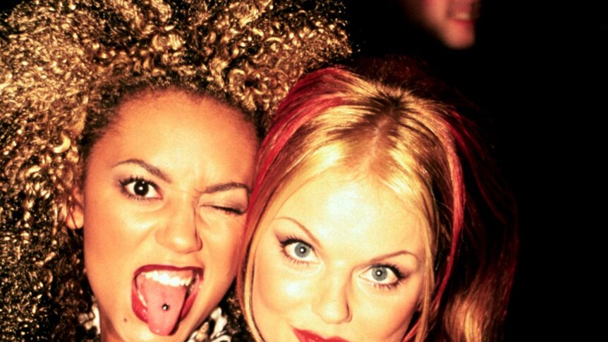 Mel B and Geri Halliwell from the Spice Girls