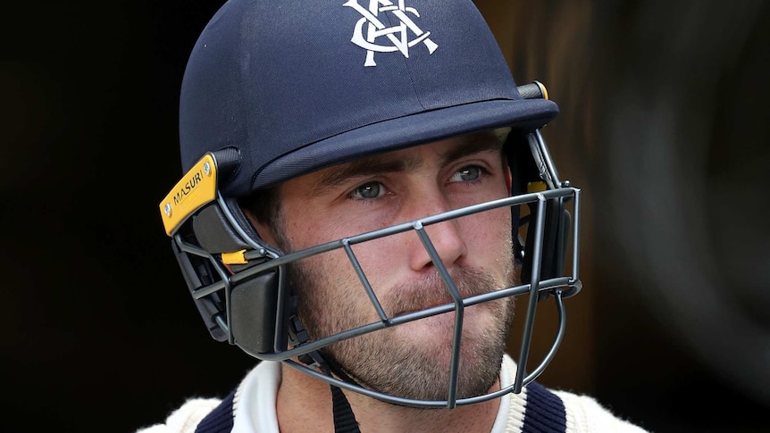 Glenn Maxwell walks out to bat for Victoria