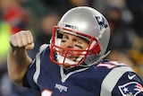 Tom Brady pumps his fist