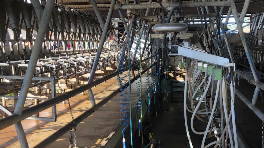 An empty dairy in Katunga, in northern Victoria