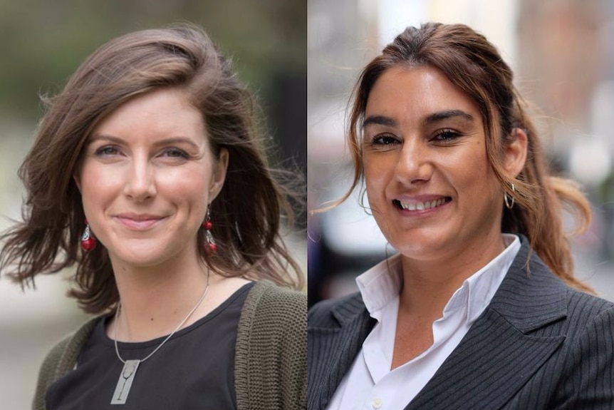 Clare Burns from Labor (left) and Lidia Thorpe from the Greens (right).