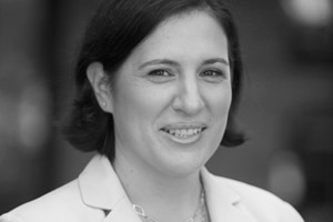 A black and white profile picture of Professor Katina Michael. 