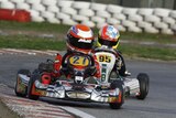 Tasmanian teenager Alex Peroni races his go-kart.