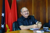 Prime minister Peter O'Neill addresses media in Port Moresby