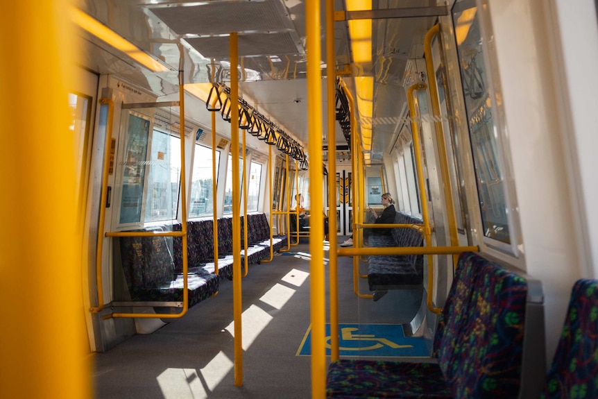 An almost empty metro Perth train