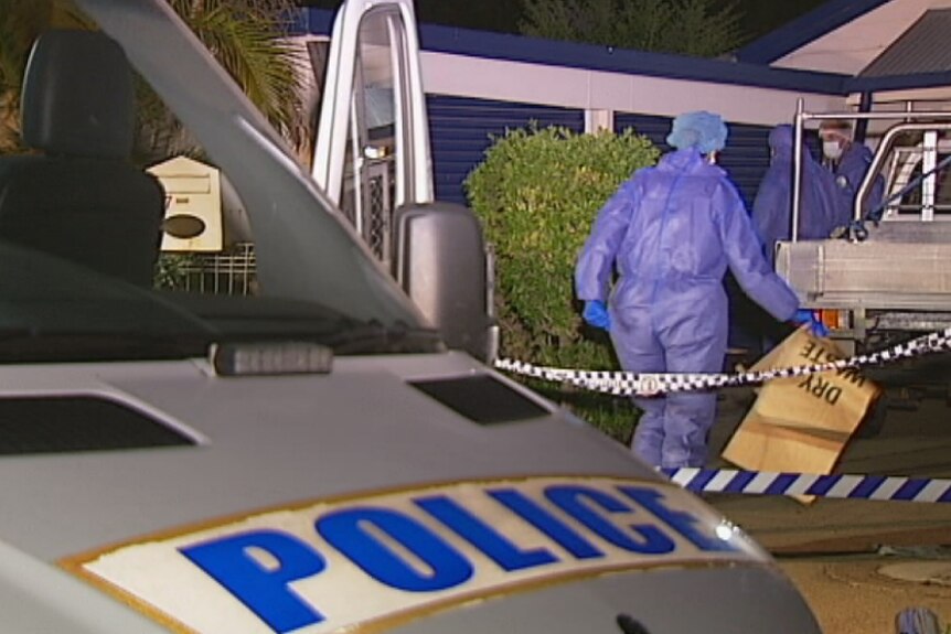 Queensland Police Service on scene of a serious stabbing outside a Kallangur home