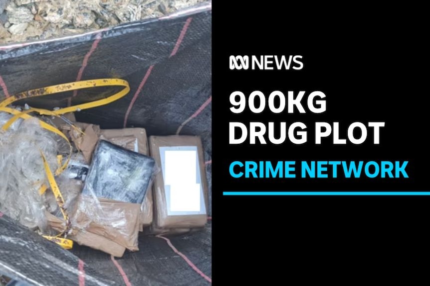 900KG Drug Plot, Crime Network: A bag containing packages wrapped in masking tape.