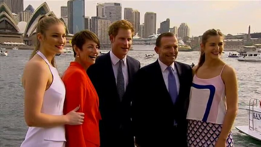 Prince Harry meeting with Tony Abbott and his family