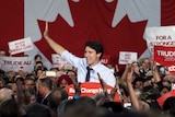 Justin Trudeau during a campaign rally