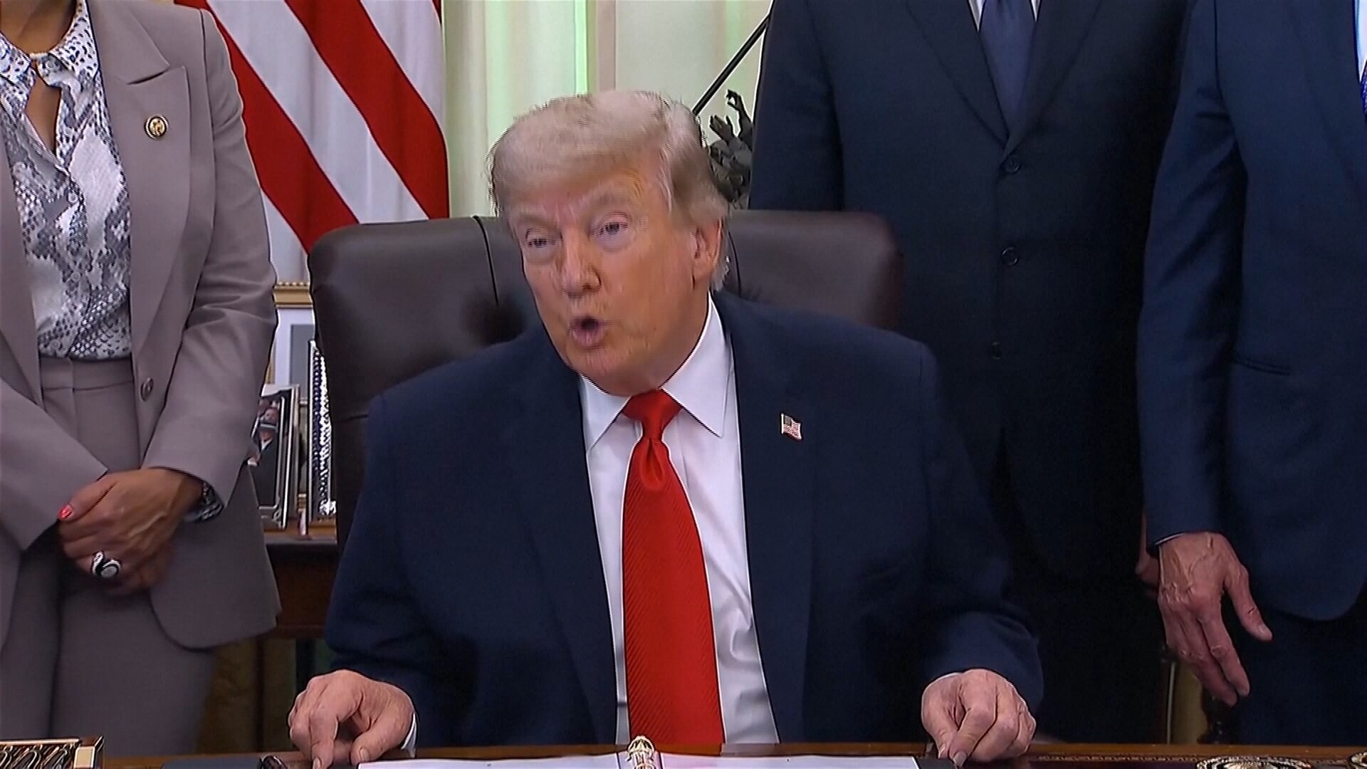 Donald Trump speaking. 