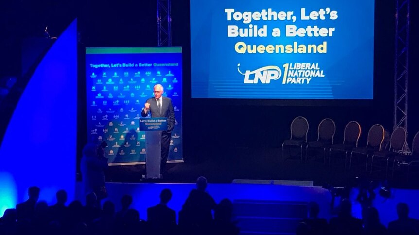 Malcolm Turnbull addresses the LNP's campaign launch in Brisbane.
