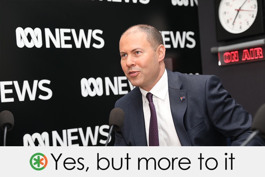 Josh Frydenberg in an interview. Verdict: Yes, but more to it.