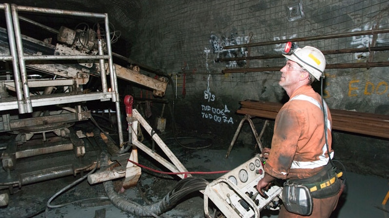 A miner underground