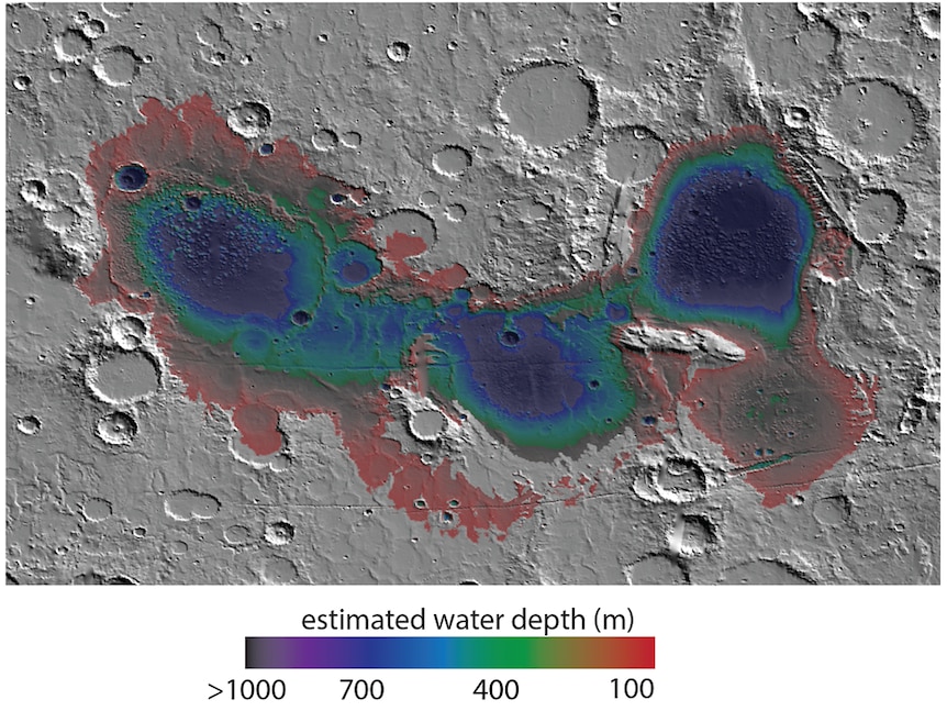 A topographic map.