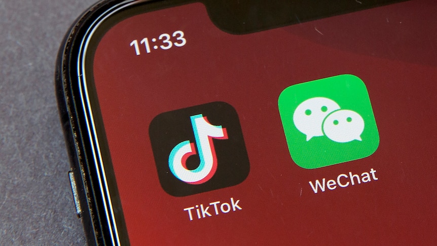 An image of the Tiktok and WeChat apps on a phone screen.