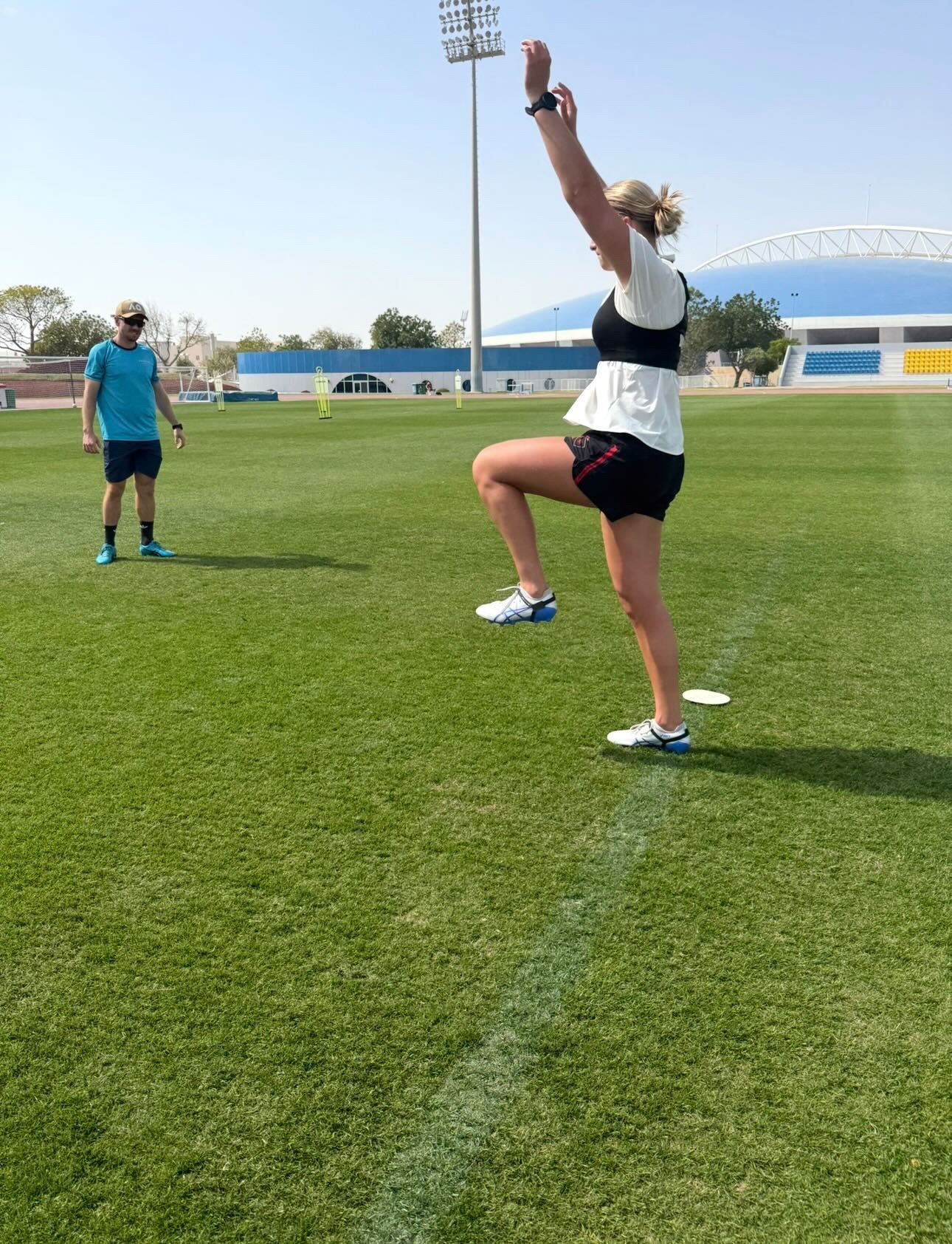 Emily Gough got specialised one-on-one treatment in Doha.