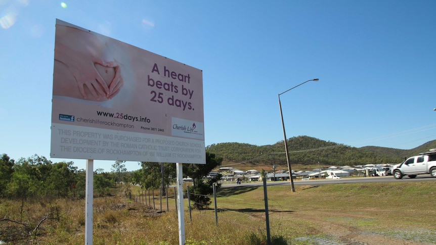 Pro life billboard in Rockhampton