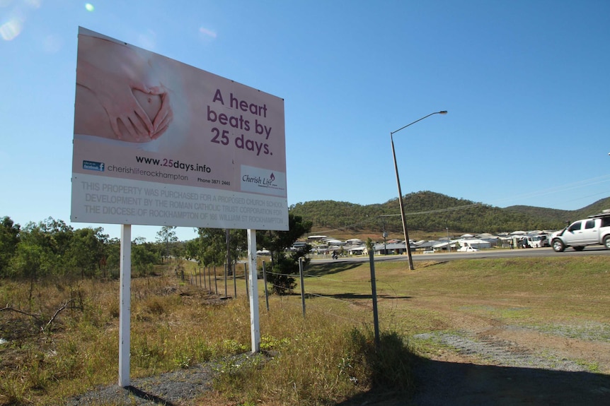 Pro life billboard in Rockhampton