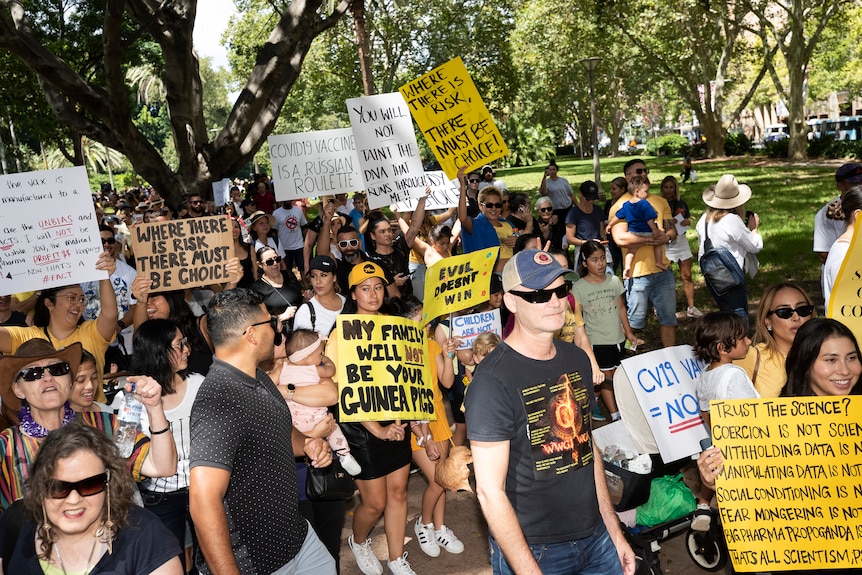 Anti-vaccination rally in Sydney