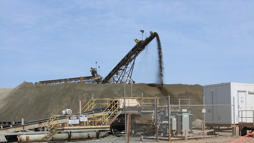 Nickel stockpile at Lanfranchi mine, Kambalda WA