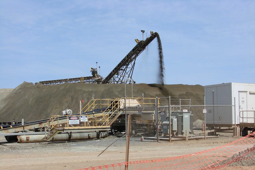 Nickel stockpile at Lanfranchi mine, Kambalda WA