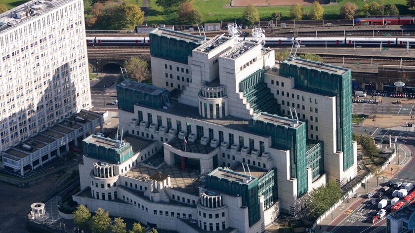 A view of the MI6 headquarters in London. Over the last six years, Britain's security services have sought to double their budget and staff.