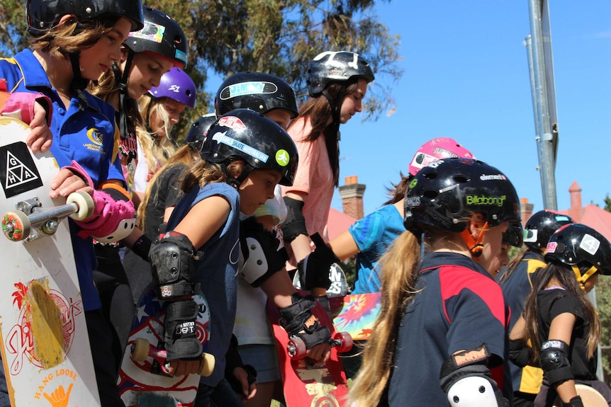 Girl skaters in Hobart