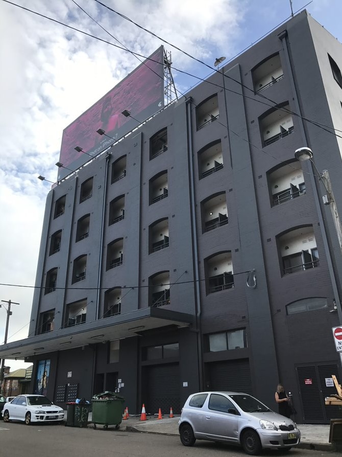 The apartment building on Parramatta Road at Camperdown