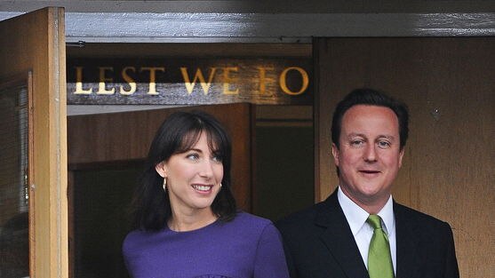 Conservative leader David Cameron votes