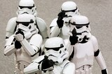 Star Wars fans dressed as Storm Troopers