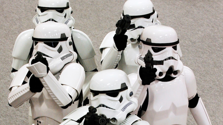 Star Wars fans dressed as Storm Troopers