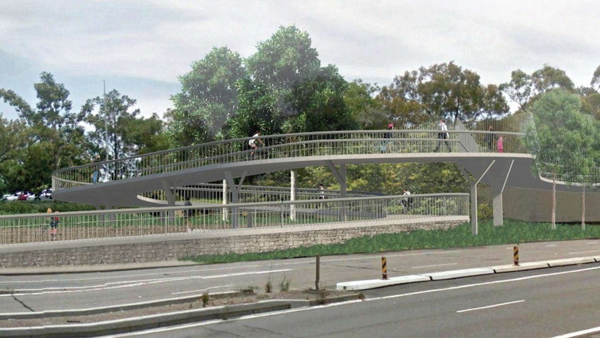 Artists impression of Sydney Harbour Bridge southern cycleway
