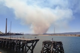 Smoke rises above Port Pirie from Bangor fire