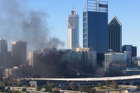 A fire breaks out on a Perth bus