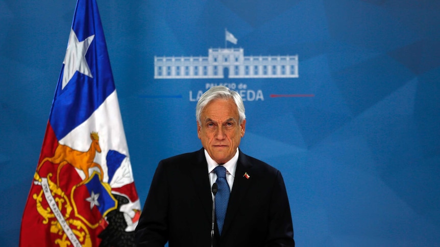 Chilean President Sebastián Piñera addresses the nation