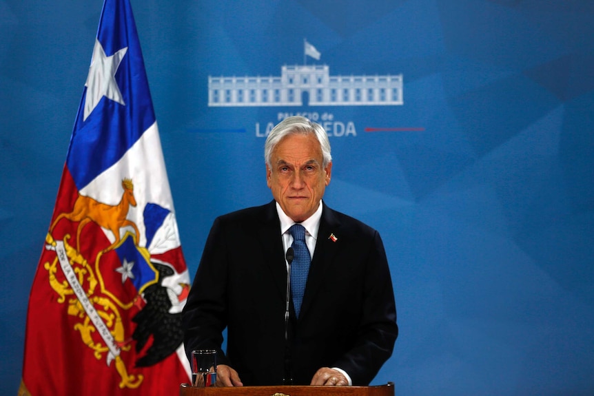 Chilean President Sebastián Piñera addresses the nation