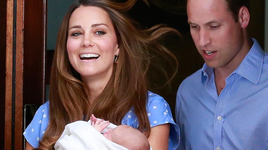 The Duke and Duchess of Cambridge with their baby prince