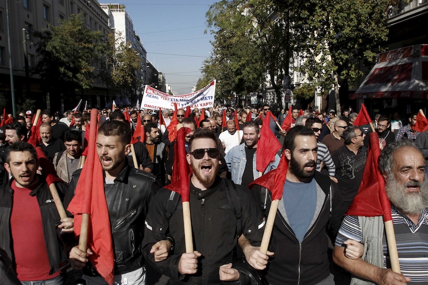 Greece austerity protest