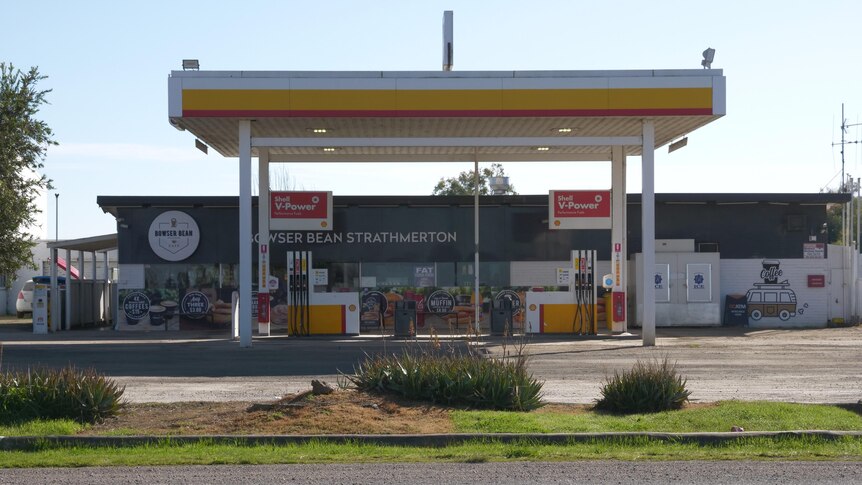 A front on photo of a petrol station 