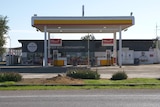 A front on photo of a petrol station 