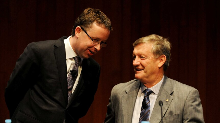 Qantas CEO Alan Joyce with chairman Leigh Clifford