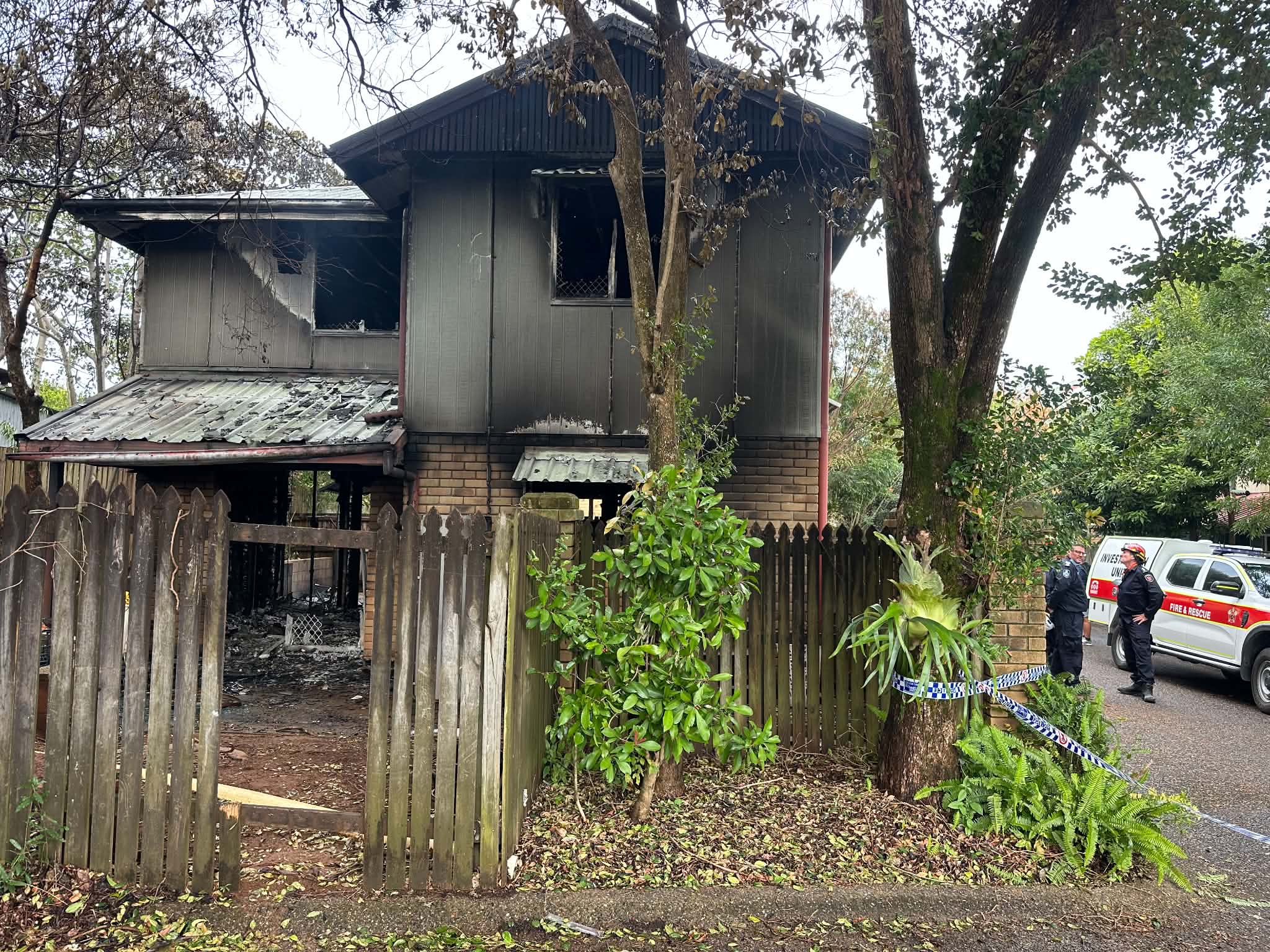Gutted unit from fire