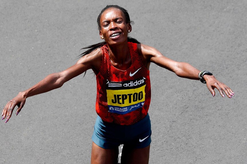 Rita Jeptoo wins Boston Marathon