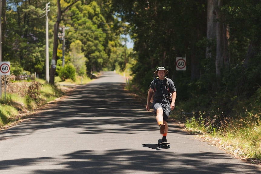Broken Hill skateboarder Tom Drury skating along the east coast of Australia to raise money to build a skatepark in Laos.