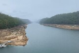 A rainy Warragamba Dam.